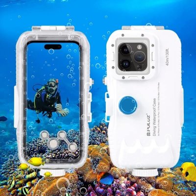 Pouzdro SES Profesionální vodotěsné šnorchlování a potápění až do 40m iPhone 14 Pro Max - bílé – Zboží Mobilmania