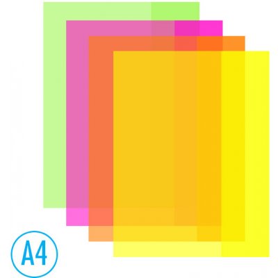 Obal na sešity PVC A4 mix neon barev – Zboží Mobilmania