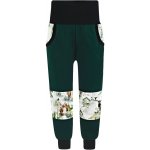 V Mart Slim tepláky s dvojitými koleny Lesní zvířata šedá – Zboží Dáma