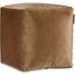 Giftdecor Sametový taburet, 30 x 30 cm, hnědý – Zboží Dáma