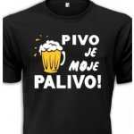 Tričko Pivo je moje palivo černé – Hledejceny.cz