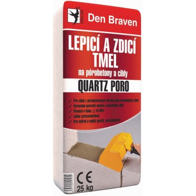 Den Braven Lepicí a zdící tmel na pórobeton a cihly QUARTZ PORO 25kg