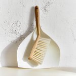 Homla Smetáček s lopatkou BAMBOU lopatka malá bílá 29x19 cm ALL 929612 – Sleviste.cz