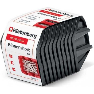 Kistenberg Prosperplast Set boxů 10ks BINEER SHORT SET 180x98x118 černý KBISS12-S411