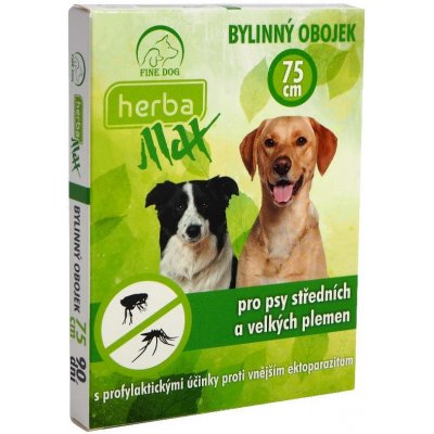 Herba Max antiparazitní obojek citrus pes 75 cm