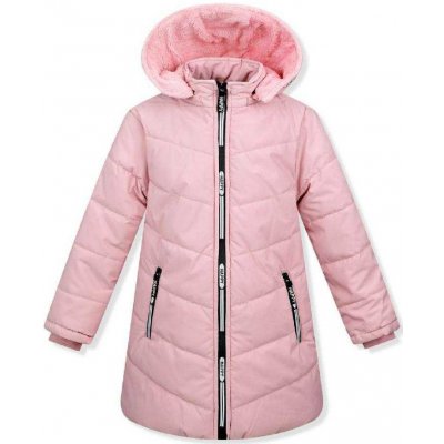 Kugo zimní kabát KB2346 světle růžová – Zboží Mobilmania
