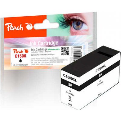 Peach Canon PI100-271 | MAXIFY PGI-1500XLBK, černá s čipem – Zboží Mobilmania