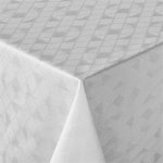 Dadka Ubrus damašek Garbo kosočtverec bílý průměr 120 cm – Zboží Dáma