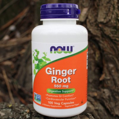 Now Ginger Root 550 mg 100 rostlinných kapslí