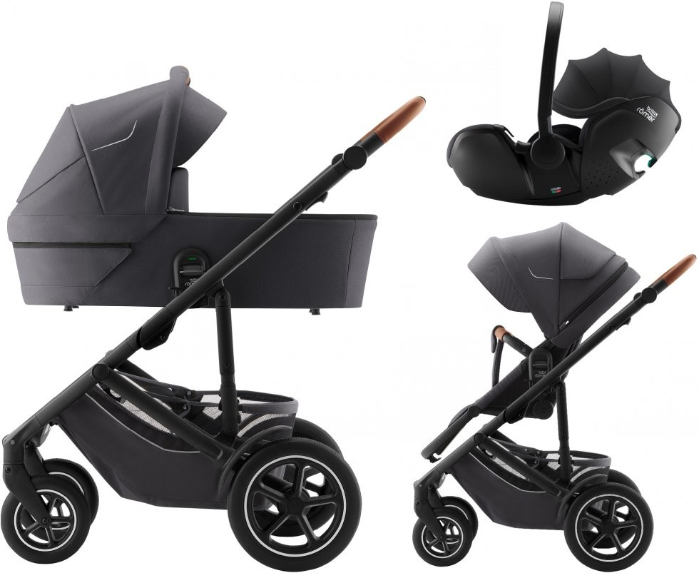 Britax Set Smile 5Z + korba + autosedačka Baby-Safe Pro 2024 Midnight Grey