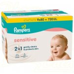 Pampers Sensitive Baby dětské čisticí ubrousky 9 x 80 ks – Zboží Dáma