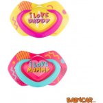 Canpol Babies symetrických silikon Neon Love Baby růžovo žlutá 2 ks – Sleviste.cz