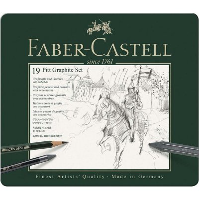 Faber-Castell Pitt Monochrome Graphite 112973 grafitová tužka sada 19 ks – Zboží Živě