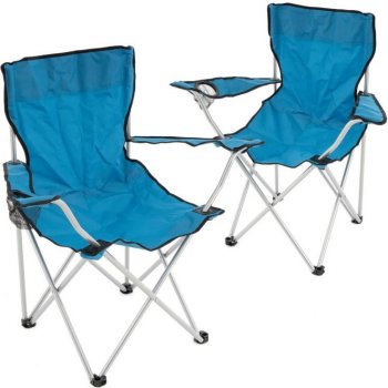 Divero D68315 Set skládacích židlí - 2 ks, modrá