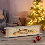 Haushalt International LED Dřevěná dekorace Vánoční krajina h 10 × v 13,5 cm – Hledejceny.cz