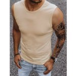 Dstreet pánské tílko bez potisku RX4918 béžové – Zbozi.Blesk.cz