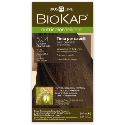 Biokap NutriColor Delicato barva na vlasy 5.34 medová kaštanová 140 ml – Zboží Dáma