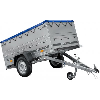 UNITRAILER GARDEN 200 KIPP s bočnicemi BIS, rámem H-0 a modrým krytem – Sleviste.cz