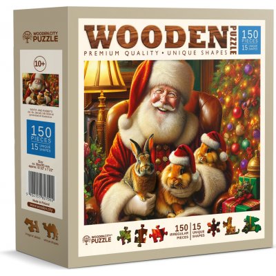 WOODEN CITY Dřevěné Santa a králíci 150 dílků – Zbozi.Blesk.cz