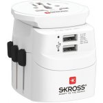 SKROSS cestovní adaptér PRO Light USB 2A - World, UK+USA+AUS/CN, univerzální, uzemněný, 2x USB-A 12W – Zboží Živě