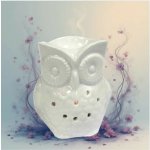 AromaFactory Sova Bílá Keramická Aroma Lampa 7 x 10 cm – Hledejceny.cz