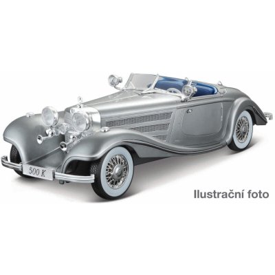 Maisto MA-36862 Mercedes-Benz 500 K Typ Specialroadster 1936 šedá metalíza 1:18 – Zbozi.Blesk.cz