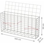 Gabionový koš bez víka: 100 x 20 x 50cm - oko sítě 10x5cm – Hledejceny.cz