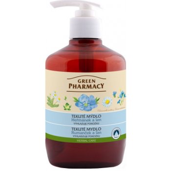 Green Pharmacy tekuté mýdlo Heřmánek a len 460 ml