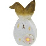 Dommio Zajíc keramický s květinou 20 cm – Hledejceny.cz