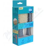 CANPOL BABIES Hřeben a kartáč přírodní měkký gold modrý 2 ks – Sleviste.cz