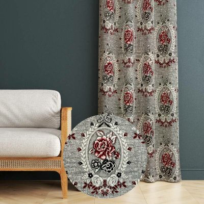 Ervi gobelínový termo závěs - Main Flower šedý – Hledejceny.cz