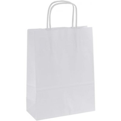 Papírová taška s krouceným uchem 140x80x210 mm bílá 10 ks