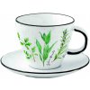 Hrnek a šálek Easy Life Herbarium Porcelánový šálek s podšálkem 250 ml