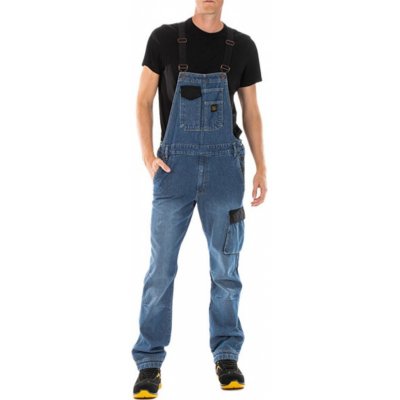Rica Lewis Workwear pracovní kalhoty s laclem Jimmy modrá – Zboží Dáma