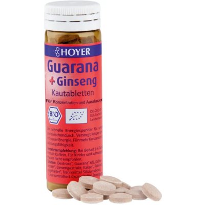 Hoyer Pastilky guarana a ženšen 60 tablet – Hledejceny.cz