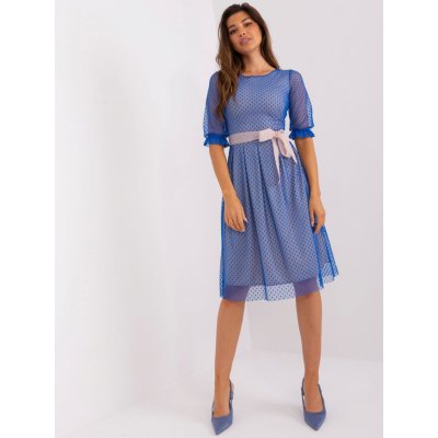 Lakerta šaty s krátkým rukávem modrá – Zboží Mobilmania