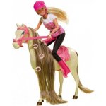 Simba Steffi Love s koněm s hnědou hřívou – Zboží Mobilmania