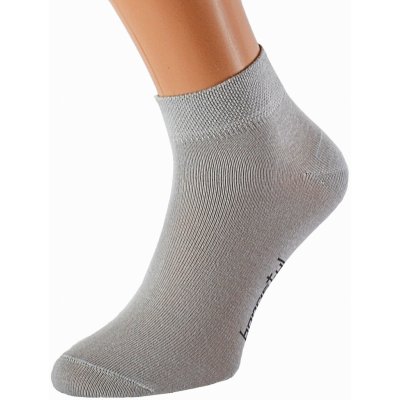 Kuks Kotníkové bavlněné ponožky OBI Světle šedé – Zboží Mobilmania