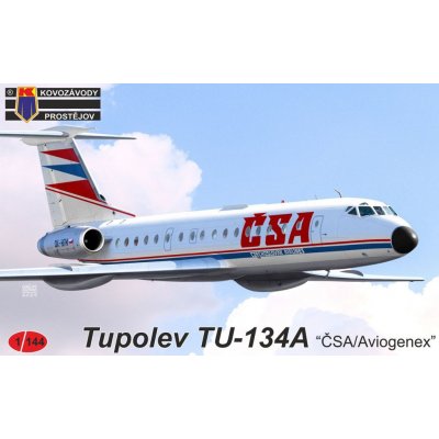 Kovozávody Prostějov Tupolev Tu-134A ČSA / Aviogenex 1:144 – Sleviste.cz