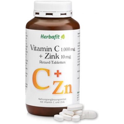 Herbafit Vitamín C 1000 mg + Zinek 10 mg postupné uvolňování 180 tablet – Hledejceny.cz