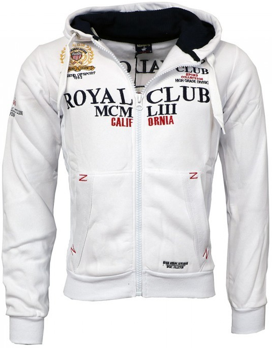 GEOGRAPHICAL NORWAY mikina GANTUB MEN 100 bílá