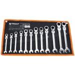 Powermat Očkoploché klíče s ráčnou ohýbatelné 8-19 mm sada 12 ks PM-KPLO-12TP – Hledejceny.cz