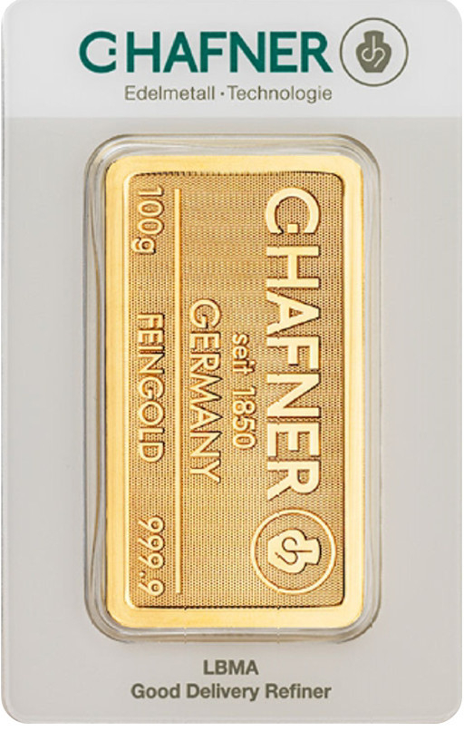 C.Hafner zlatý slitek 100 g