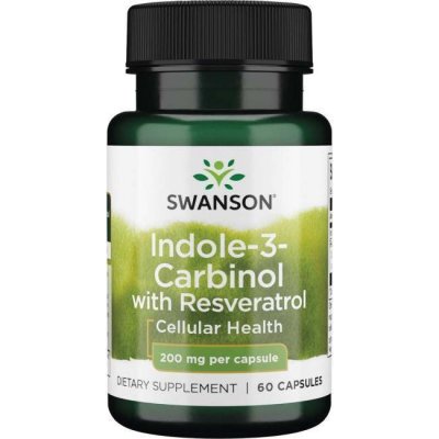Swanson Indole-3-Carbinol with Resveratrol 200 mg 60 kapslí