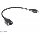 Akasa AK-CBUB25-15BK USB OTG - mikro USB na USB , 15cm