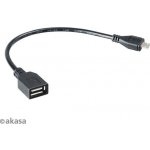 Akasa AK-CBUB25-15BK USB OTG - mikro USB na USB , 15cm – Zboží Mobilmania