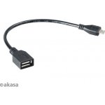Akasa AK-CBUB25-15BK USB OTG - mikro USB na USB , 15cm – Sleviste.cz