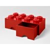 LEGO® Úložný box 250 x 502 x 181 se šuplíky červená