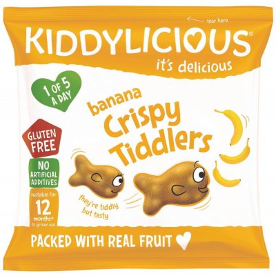 Kiddylicious rybičky křupavé banánové 9 x 12 g – Zboží Dáma