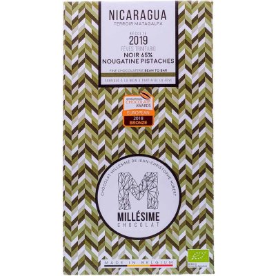 Millésime Chocolat Bio hořká čokoláda s pistáciovou náplní Nikaragua 65 %, 70 g – Zboží Mobilmania